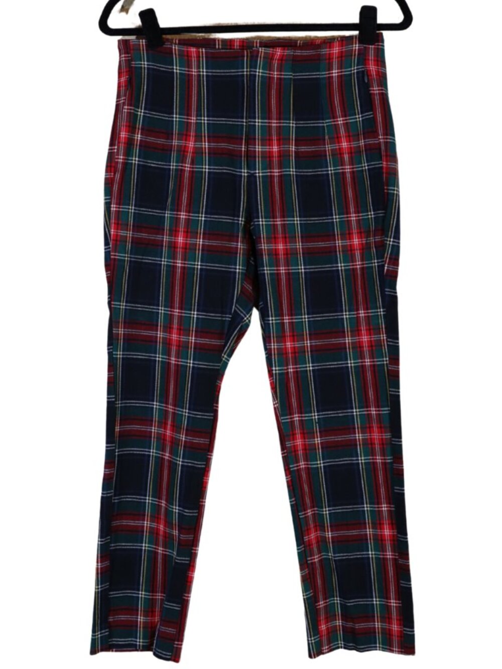 Old Navy NWT Polished Pixie Skinny Pants Plaid Red Navy 6